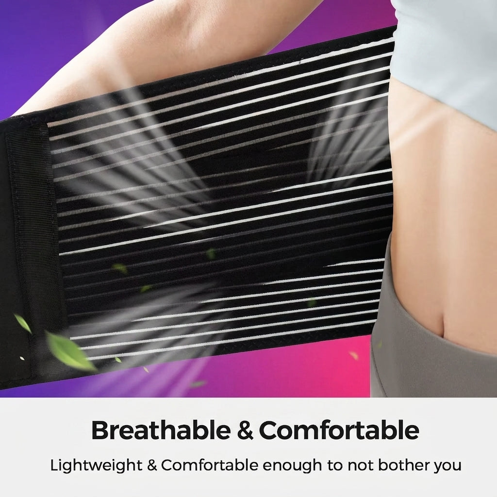 Adjustable Lumbar Support Belt for Posture and Lower Back Pain